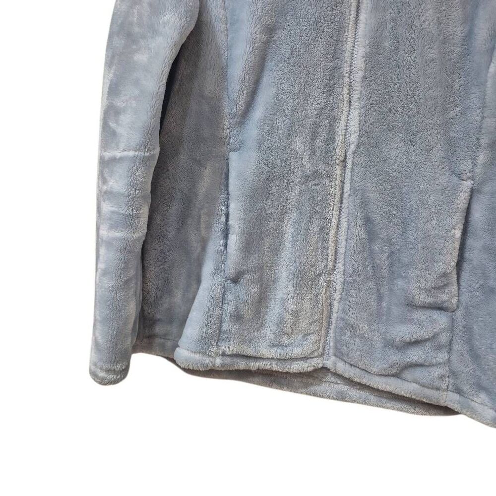 32 Degrees Heat Plush Faux Fur Full Zip Jacket Women Size L Blue Gray EUC - Picture 7 of 11